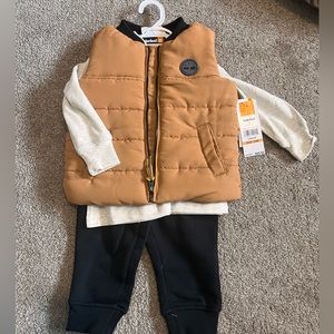 Timberland 3-Piece Vest, Hoodie & Joggers Set - 12 Months - NWT